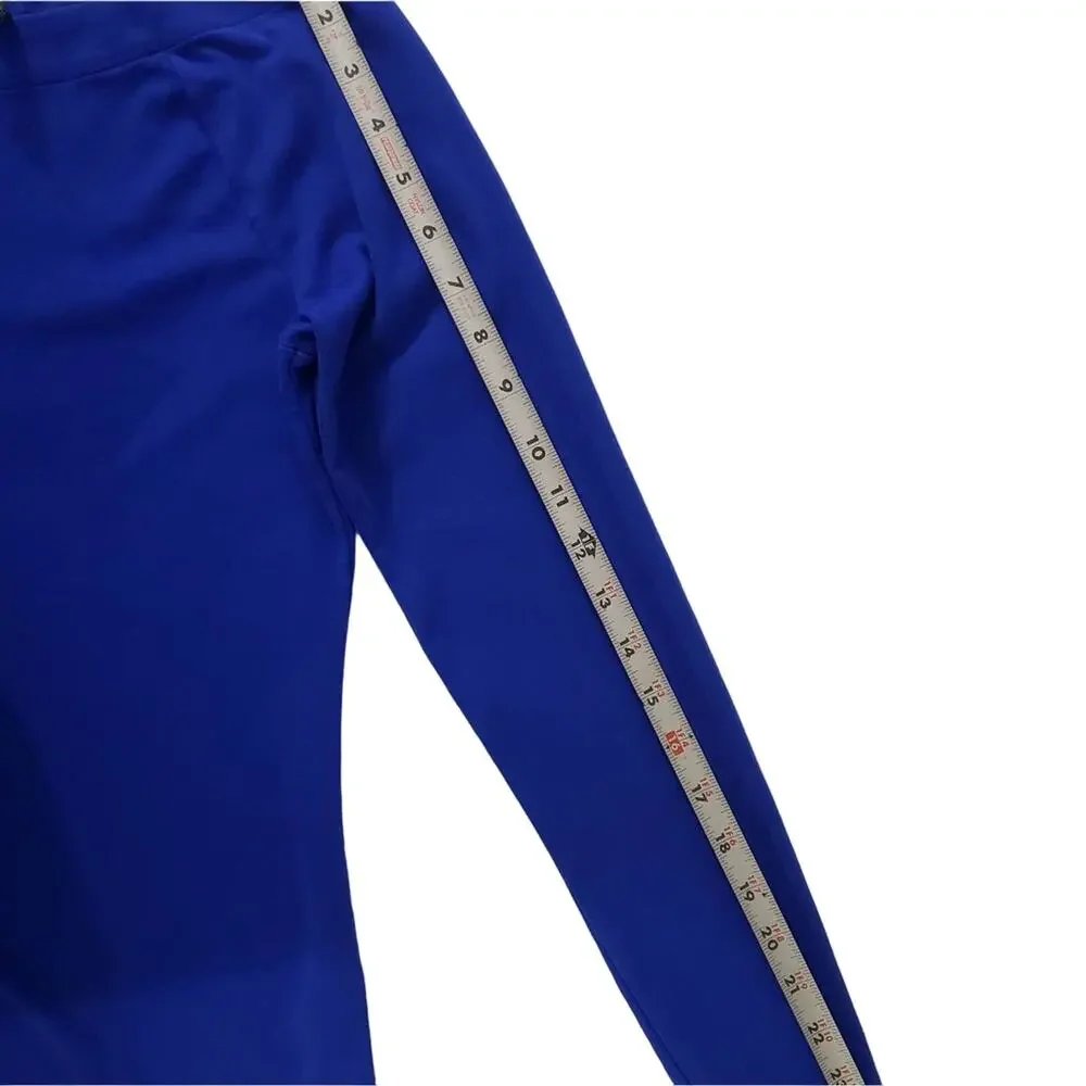 RALPH LAUREN LONG SLEEVE SWEATER/SHIRT, Sz M, BLUE, COTTON/ELASTANE